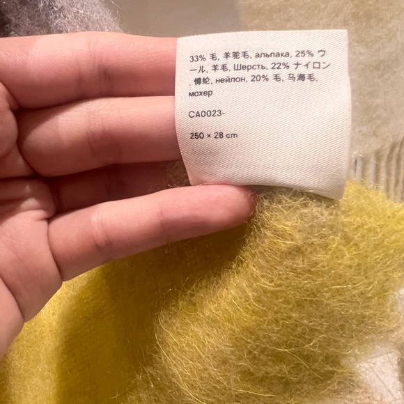 Acne Studios - Mohair Checked Scarf - Picture 6 of 8